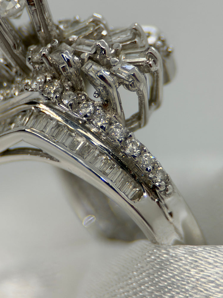 18K Diamantring crossover – 8.3g, Storlek 56
