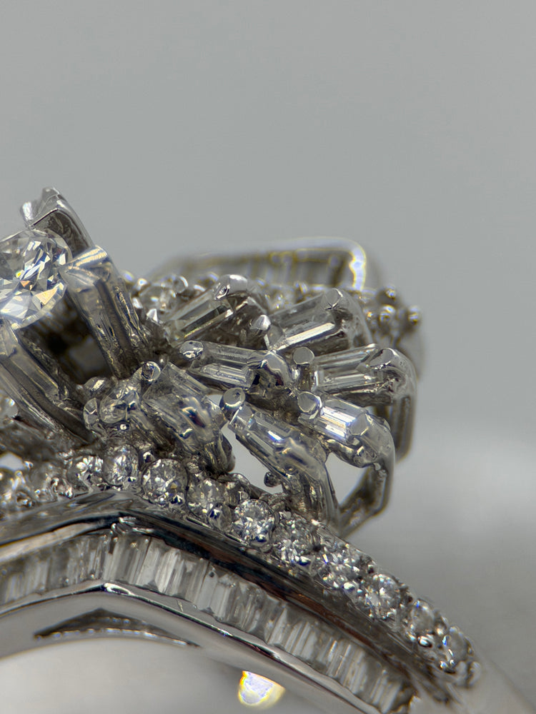 18K Diamantring crossover – 8.3g, Storlek 56