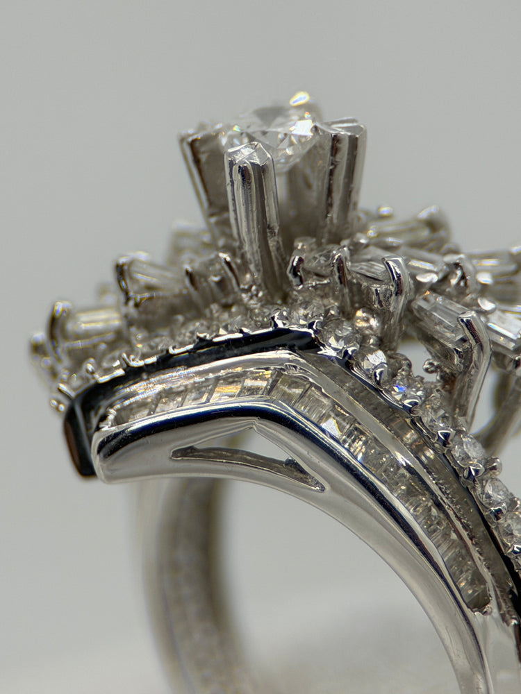 18K Diamantring crossover – 8.3g, Storlek 56