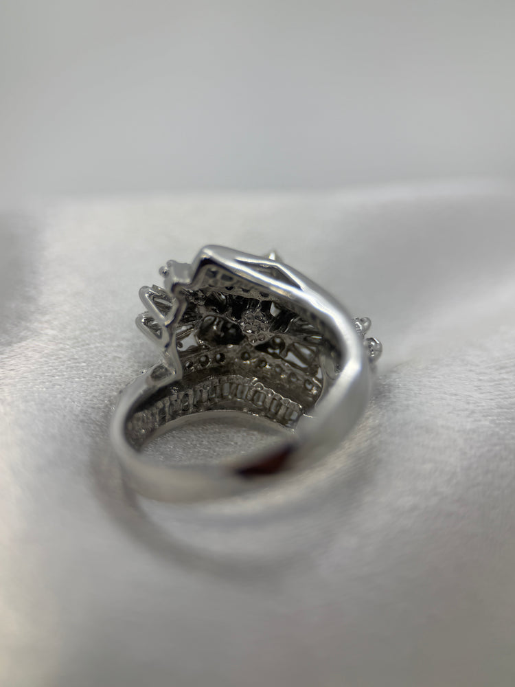 18K Diamantring crossover – 8.3g, Storlek 56