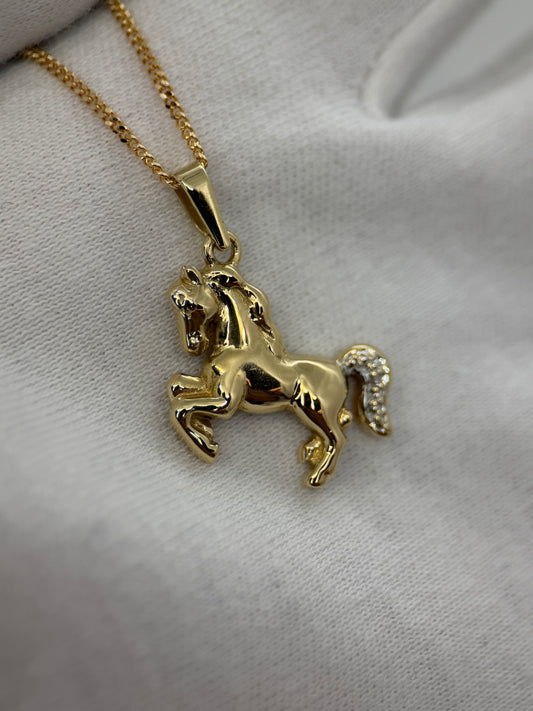 18K Häst diamanthänge
