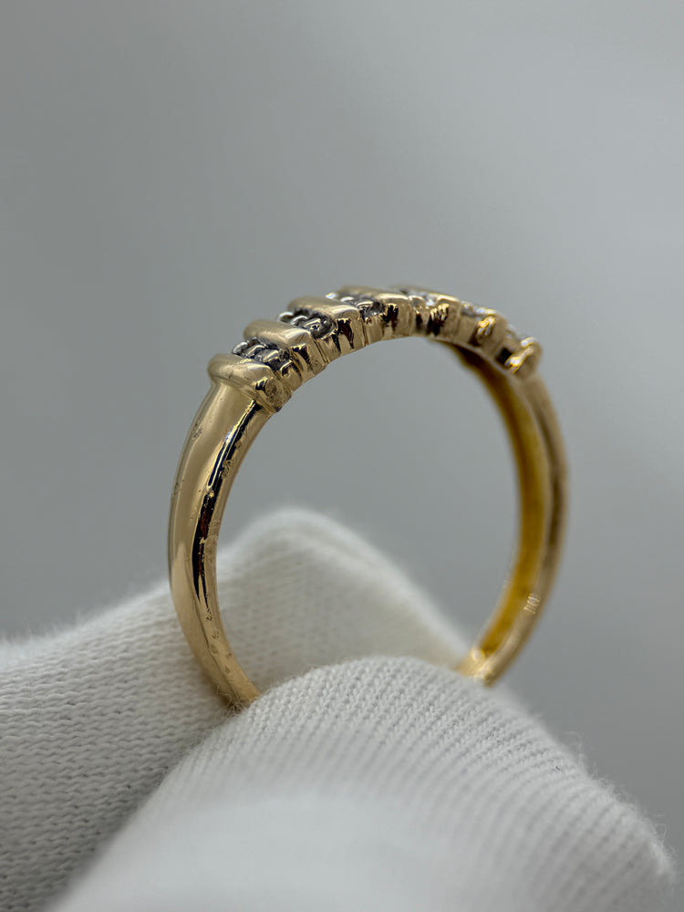 18K Diamantring i rödguld – Singelslipade diamanter, Storlek 55.5