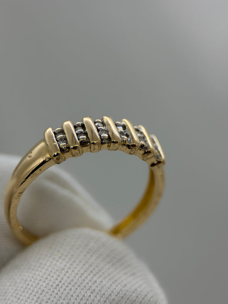 18K Diamantring i rödguld – Singelslipade diamanter, Storlek 55.5