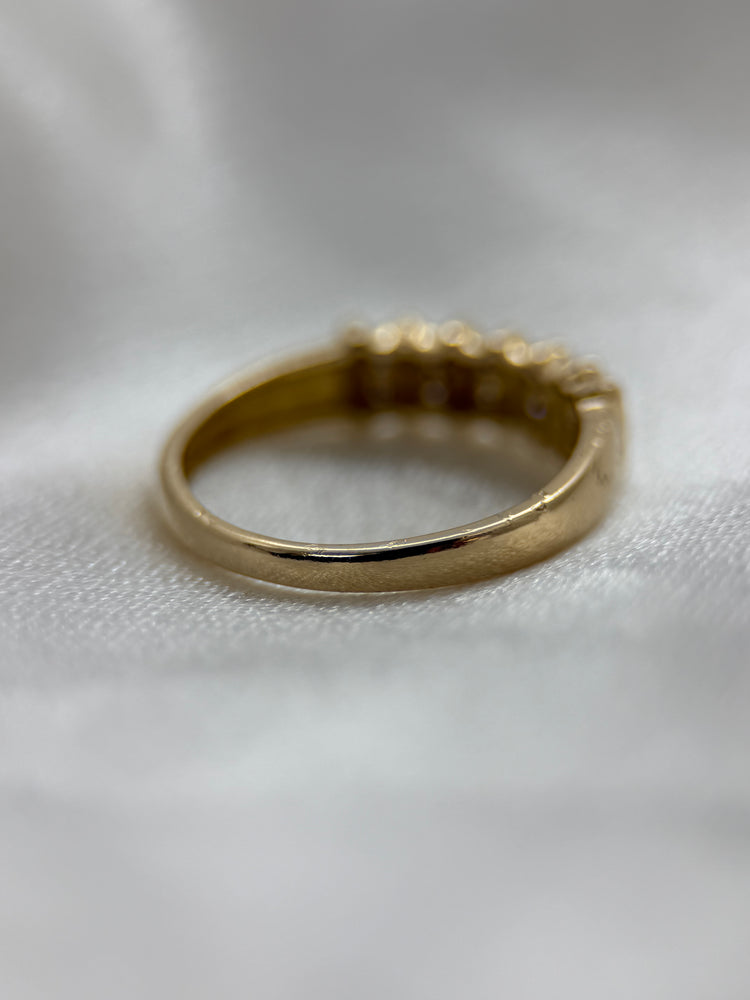 18K Diamantring i rödguld – Singelslipade diamanter, Storlek 55.5