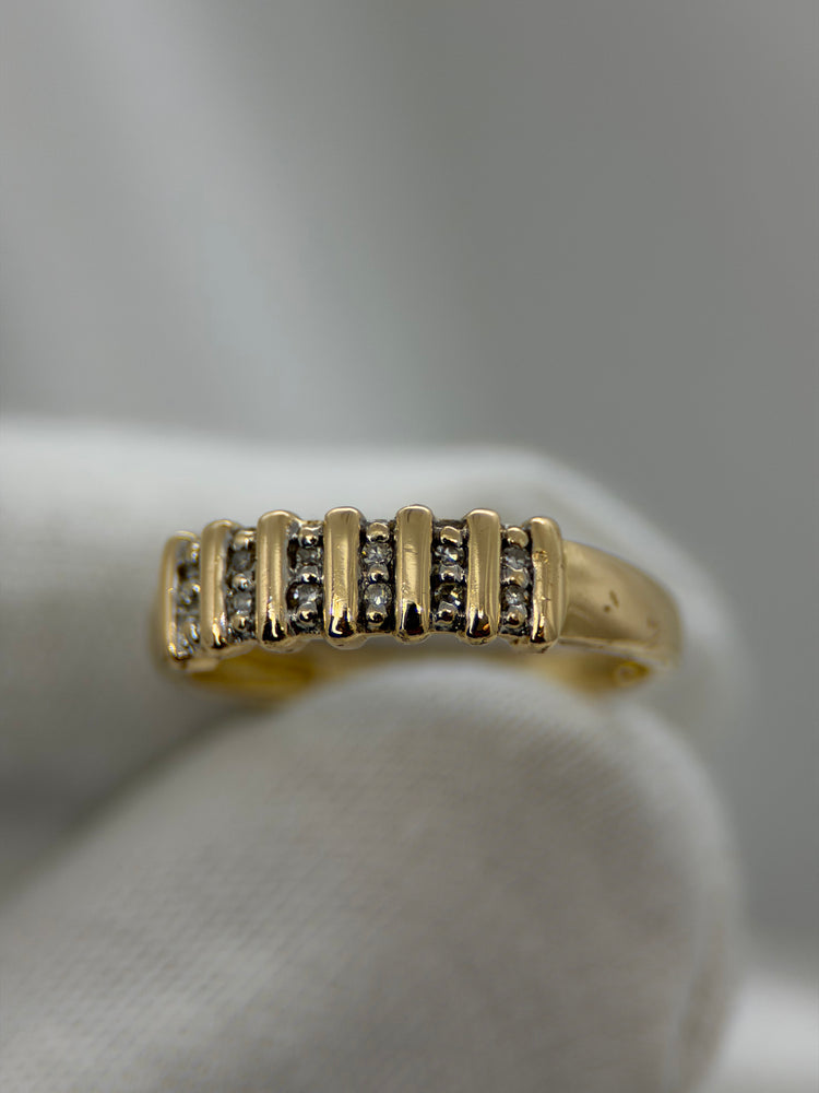 18K Diamantring i rödguld – Singelslipade diamanter, Storlek 55.5