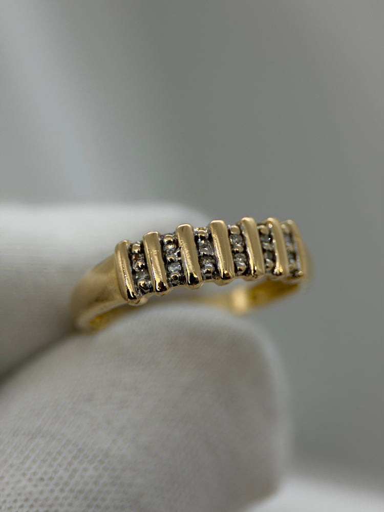 18K Diamantring i rödguld – Singelslipade diamanter, Storlek 55.5
