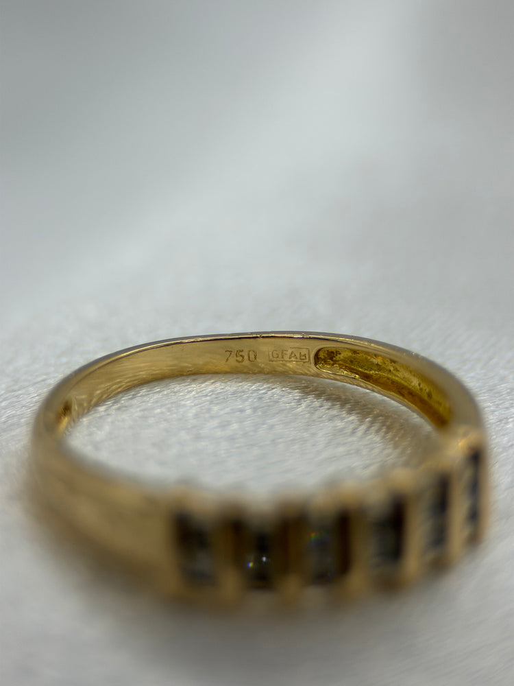 18K Diamantring i rödguld – Singelslipade diamanter, Storlek 55.5