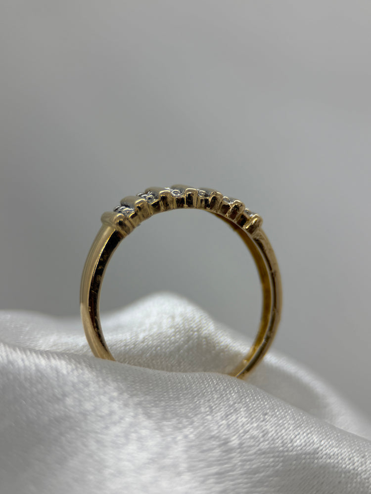 18K Diamantring i rödguld – Singelslipade diamanter, Storlek 55.5