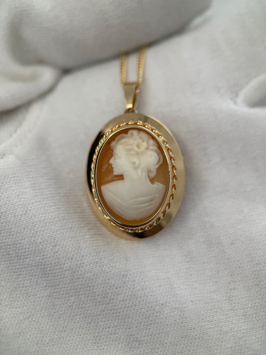 18K Kamé hänge/brosch – 3 cm