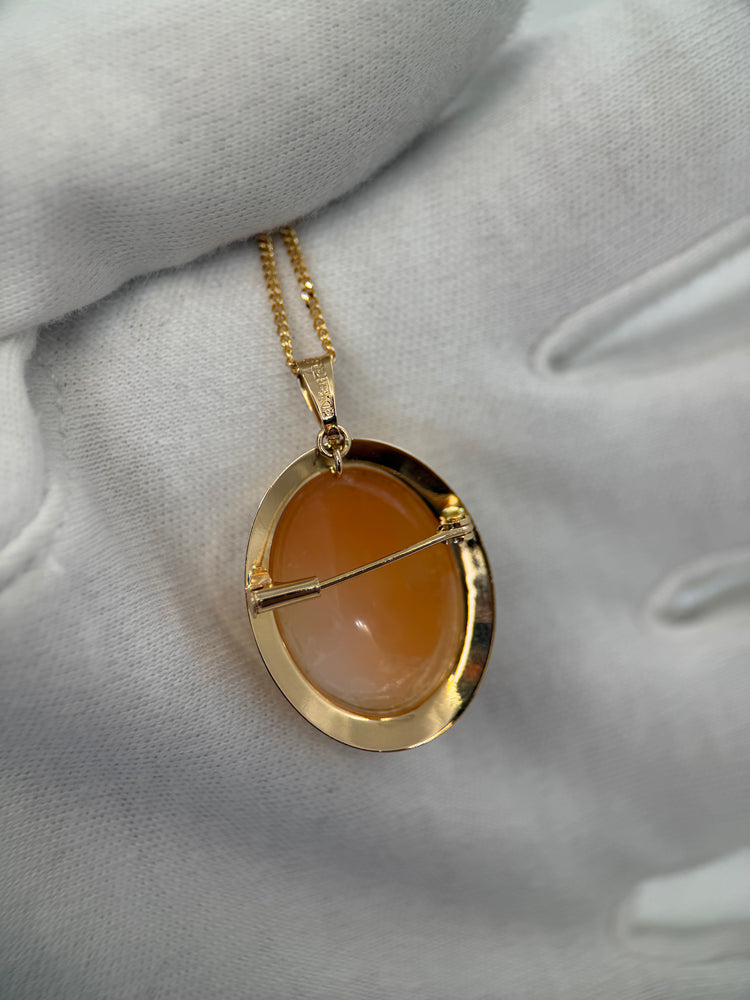 18K Camé hänge/brosch – 3 cm