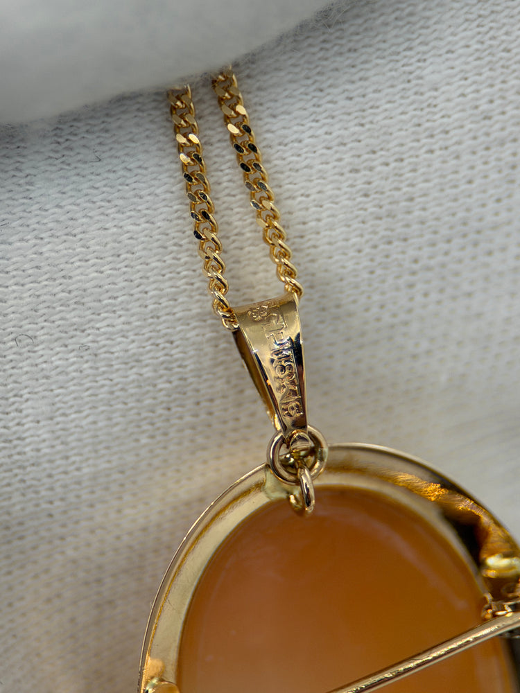18K Camé hänge/brosch – 3 cm
