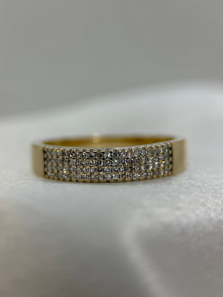 18K Diamantring i Rödguld – Fyrradig, Storlek 56.5