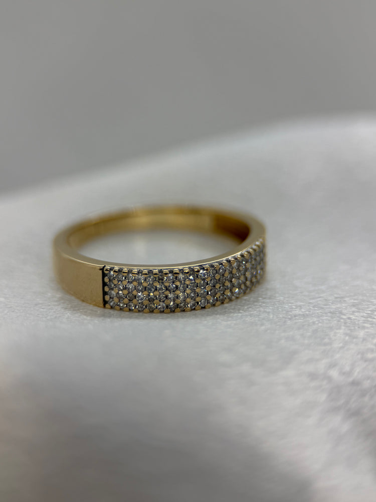 18K Diamantring i Rödguld – Fyrradig, Storlek 56.5
