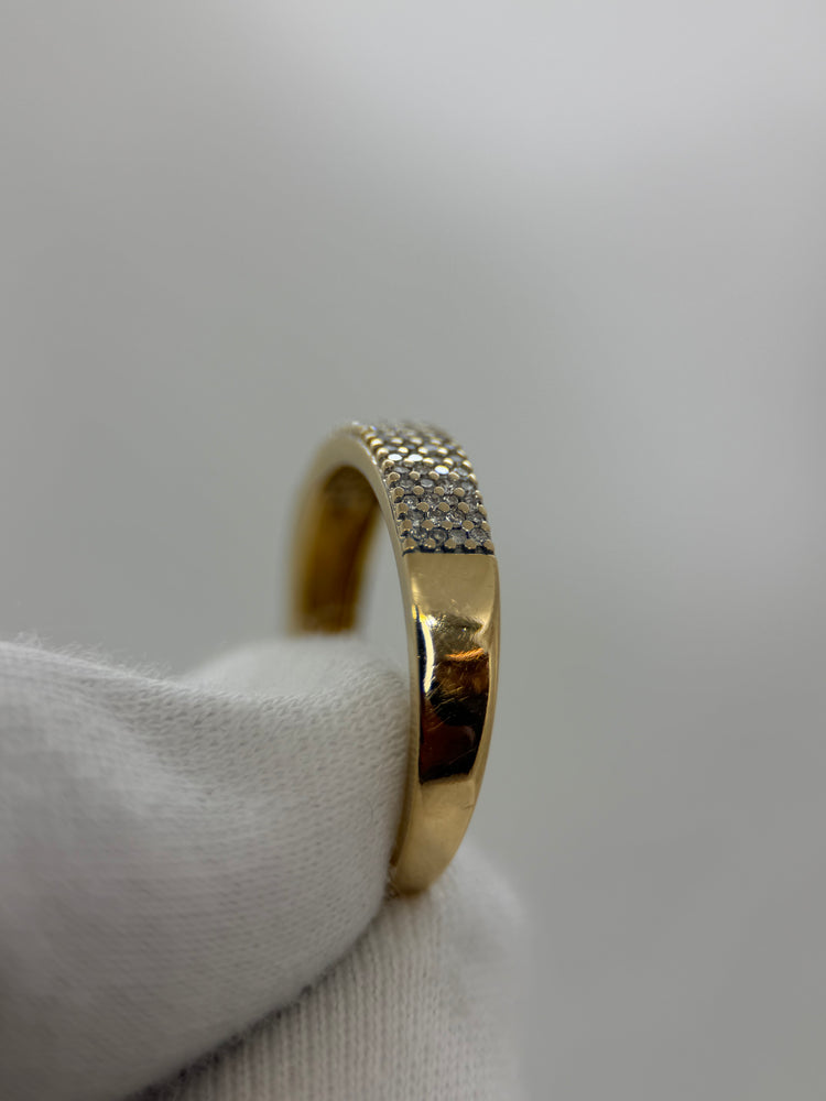 18K Diamantring i Rödguld – Fyrradig, Storlek 56.5
