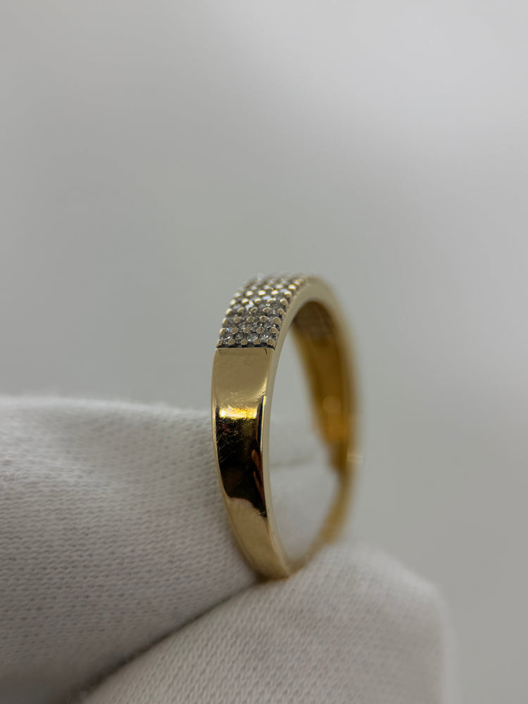 18K Diamantring i Rödguld – Fyrradig, Storlek 56.5