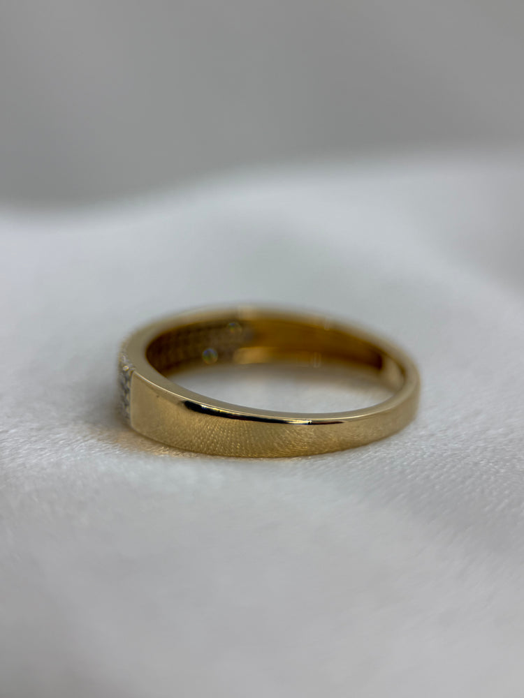 18K Diamantring i Rödguld – Fyrradig, Storlek 56.5