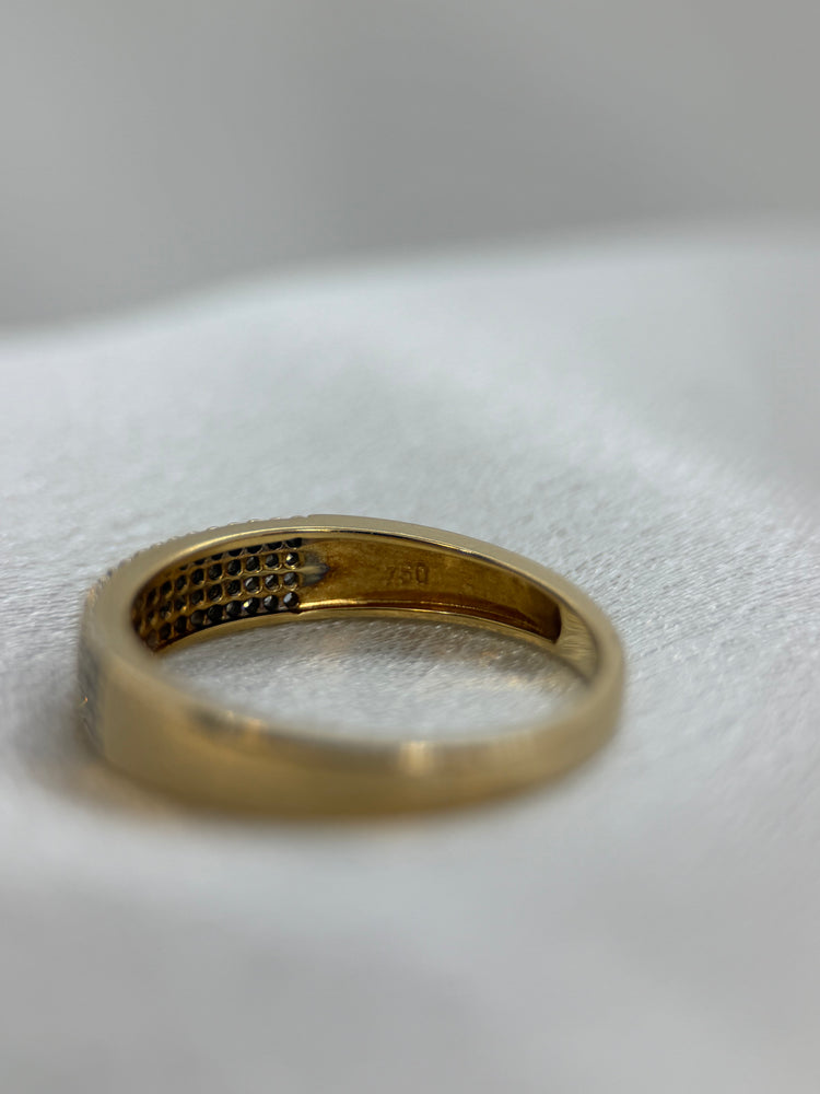 18K Diamantring i Rödguld – Fyrradig, Storlek 56.5