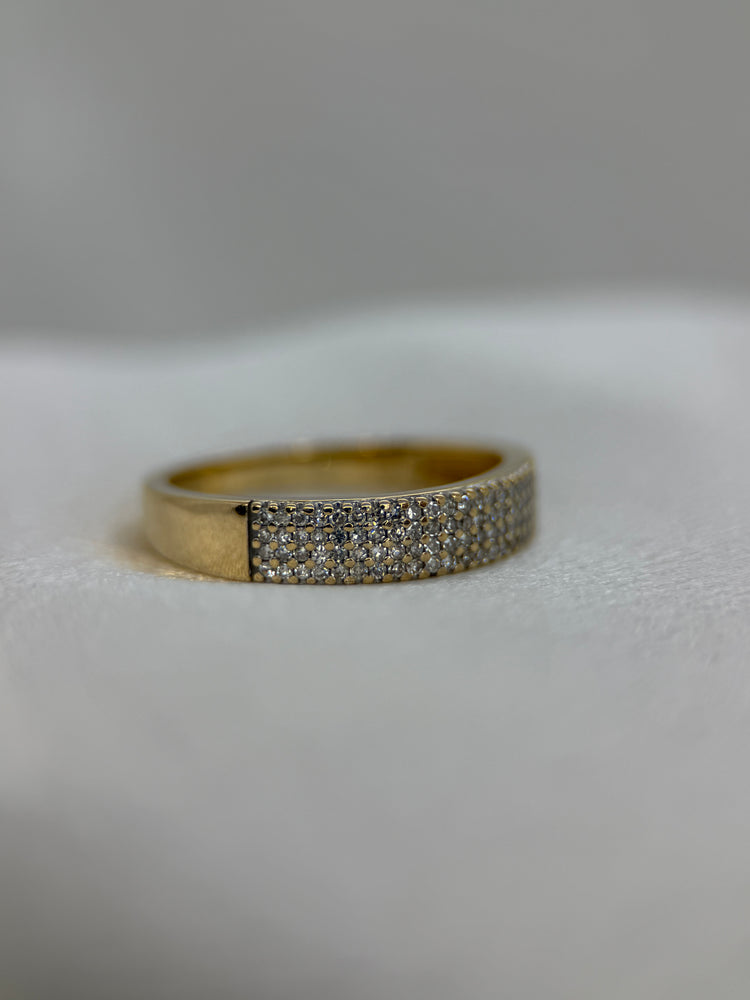 18K Diamantring i Rödguld – Fyrradig, Storlek 56.5