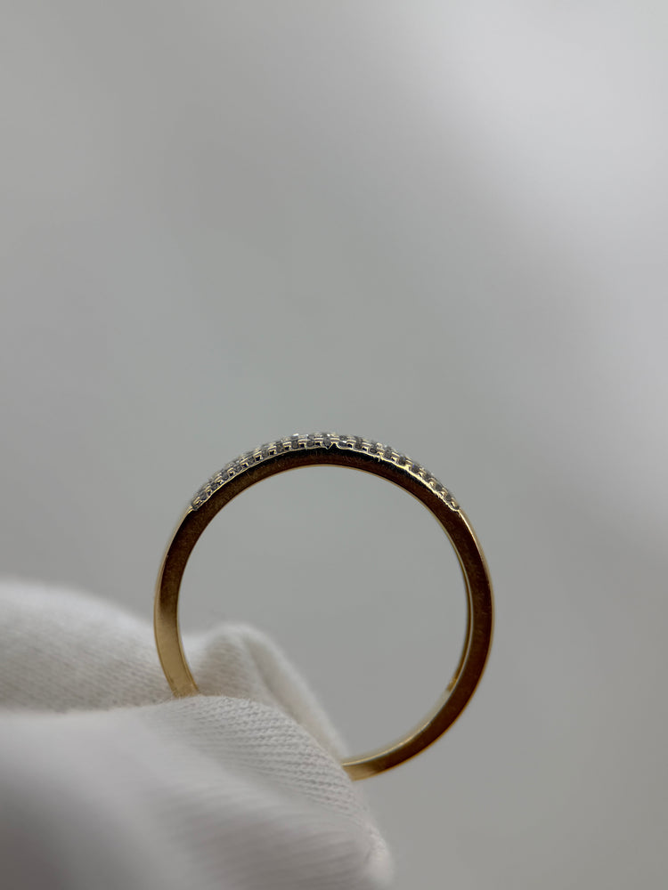 18K Diamantring i Rödguld – Fyrradig, Storlek 56.5