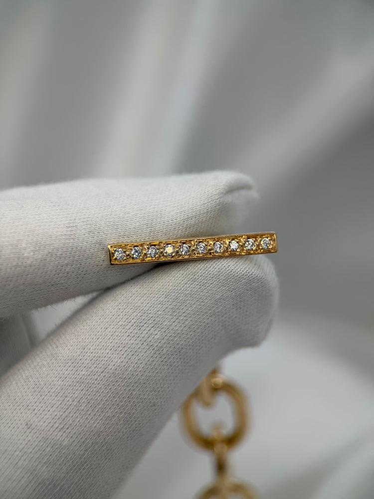18K Diamantarmband av Jo'Ans – 0.10 ct, 58.6g, 20.5 cm