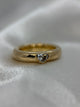 18K Hjärtring med diamant – 0.25 ct, Storlek 54.5