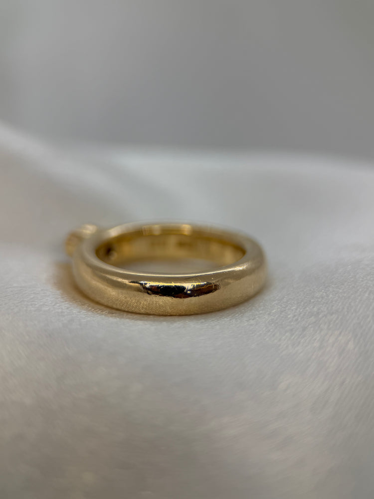 18K Hjärtring med diamant – 0.25 ct, Storlek 54.5