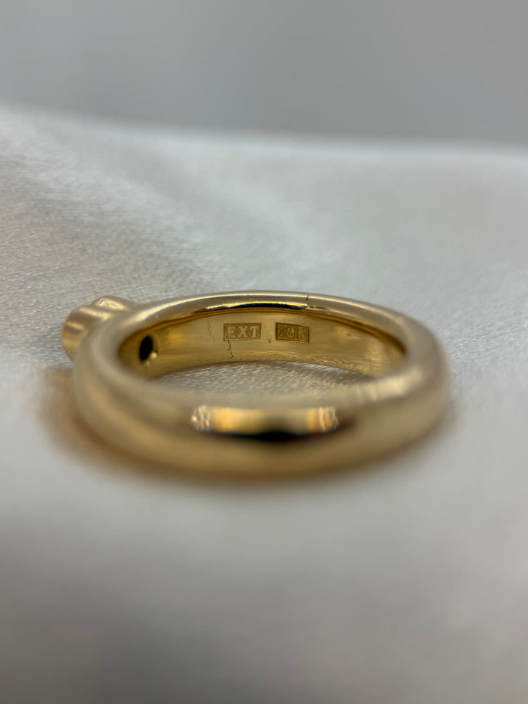 18K Hjärtring med diamant – 0.25 ct, Storlek 54.5