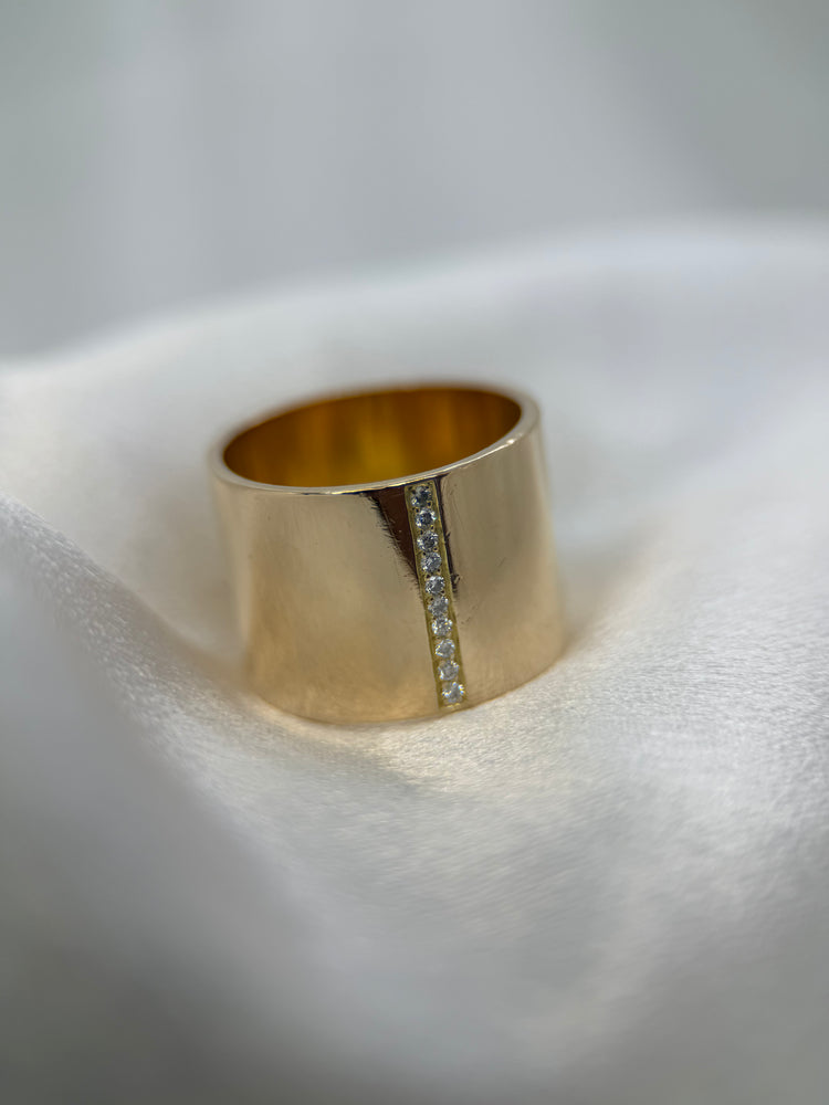 18K Diamantring i rödguld – 0.10 ct, Storlek 58