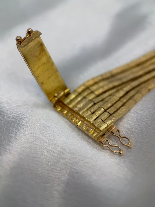 18K Safirarmband – 86g, 17.5 cm
