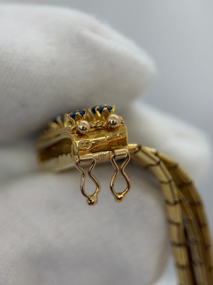 18K Safirarmband – 86g, 17.5 cm
