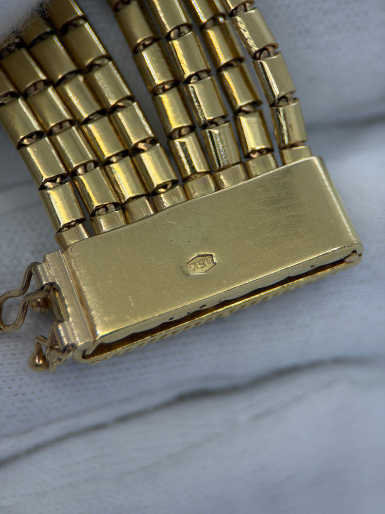 18K Safirarmband – 86g, 17.5 cm