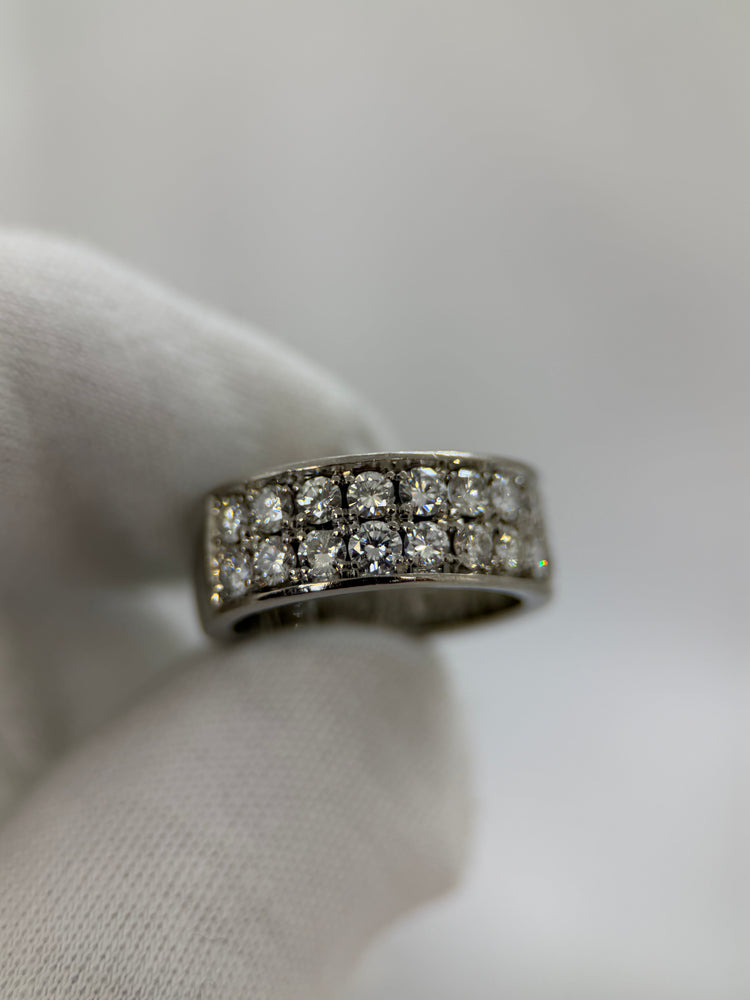 18K Bred Halvallians Diamantring – 1.80 ct, Storlek 54