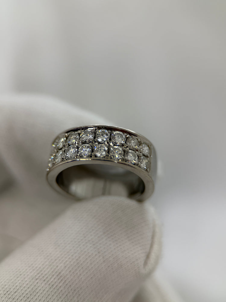 18K Bred Halvallians Diamantring – 1.80 ct, Storlek 54