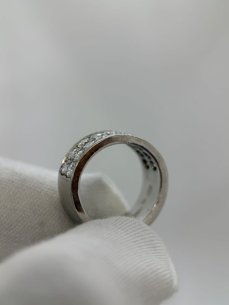 18K Bred Halvallians Diamantring – 1.80 ct, Storlek 54
