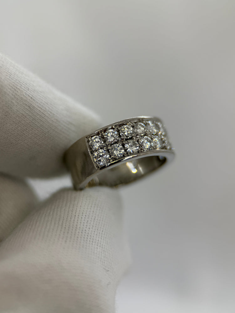 18K Bred Halvallians Diamantring – 1.80 ct, Storlek 54