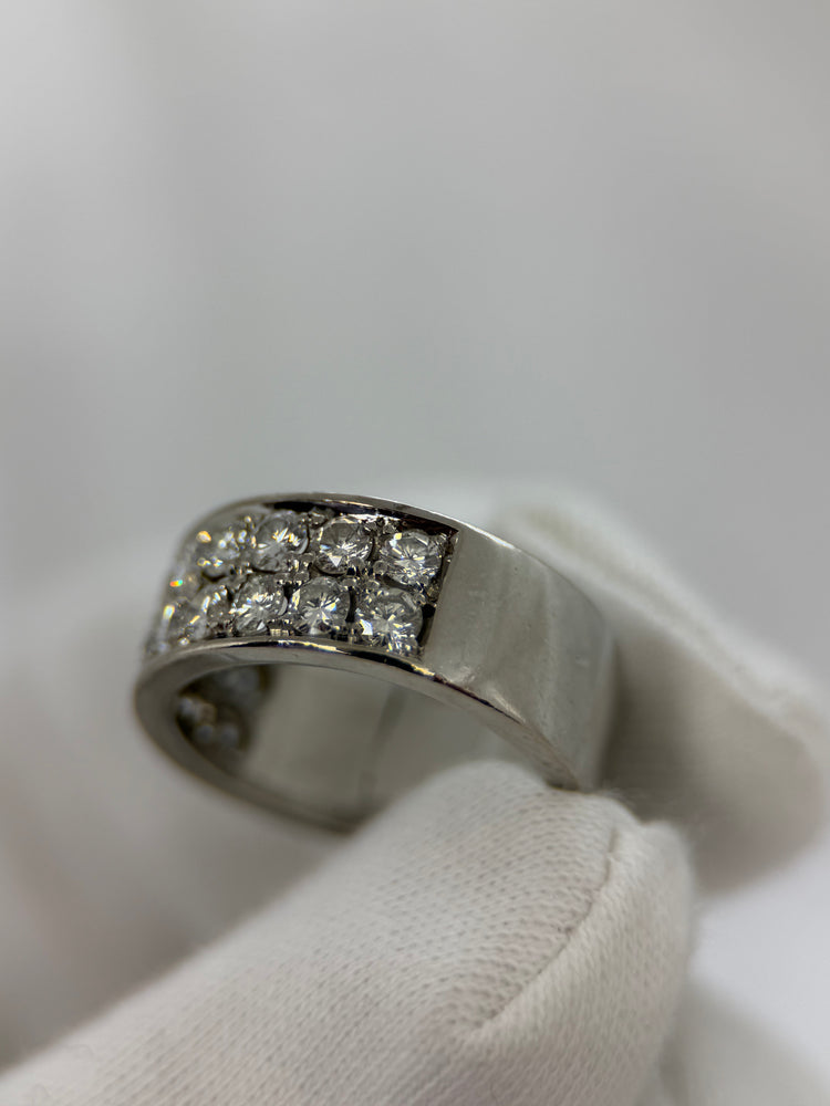 18K Bred Halvallians Diamantring – 1.80 ct, Storlek 54