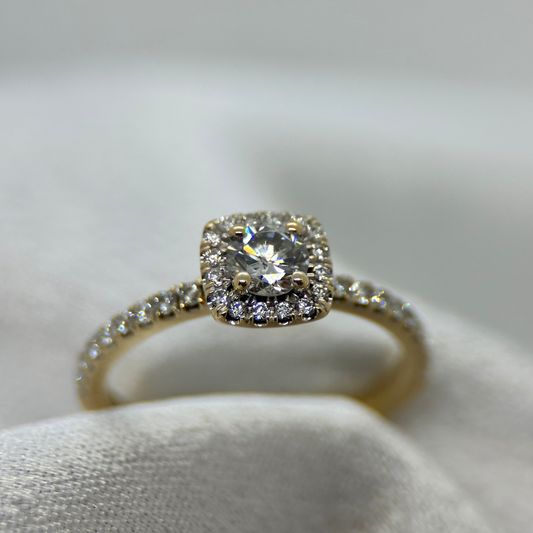 18K Gulguld Diamantring