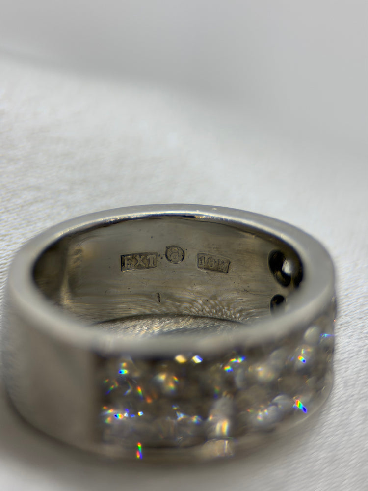 18K Bred Halvallians Diamantring – 1.80 ct, Storlek 54