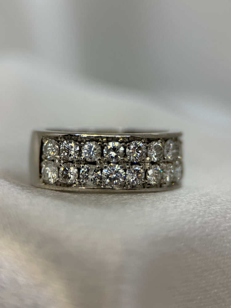 18K Bred Halvallians Diamantring – 1.80 ct, Storlek 54