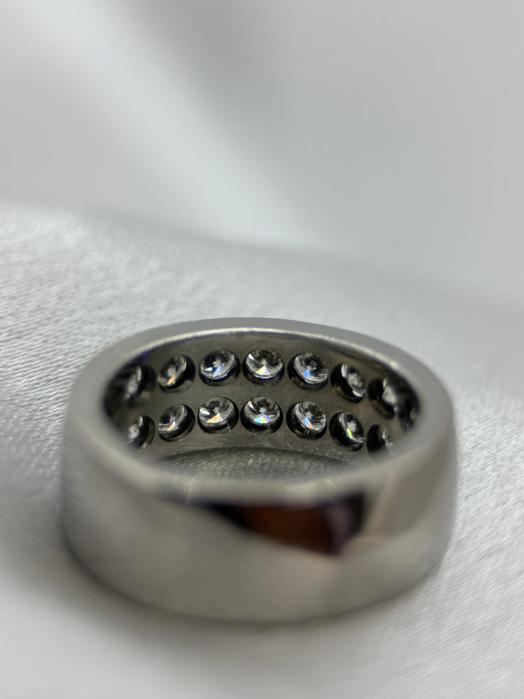 18K Bred Halvallians Diamantring – 1.80 ct, Storlek 54