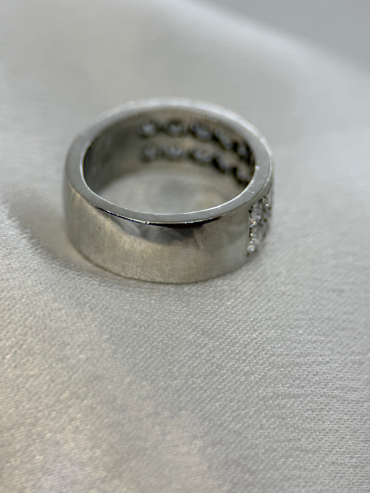 18K Bred Halvallians Diamantring – 1.80 ct, Storlek 54