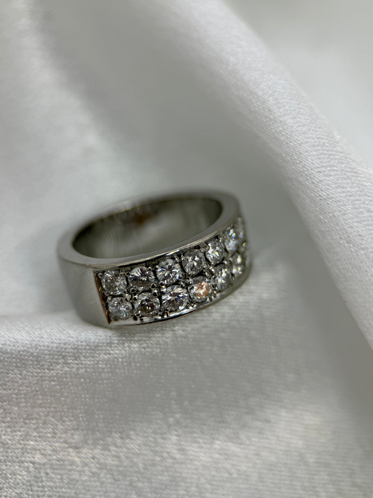 18K Bred Halvallians Diamantring – 1.80 ct, Storlek 54