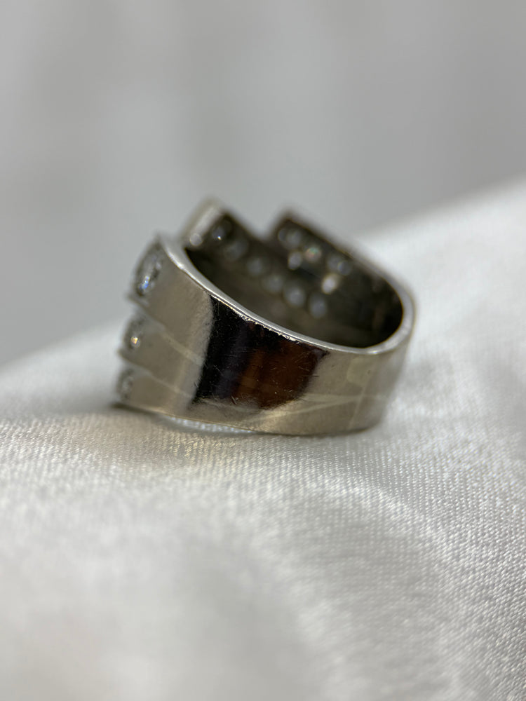 18K Cocktailring med diamanter – 3.90 ct totalt, Storlek 57