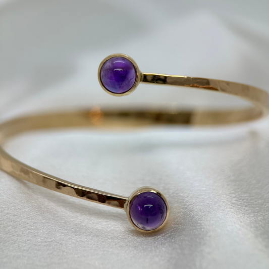 18K Armring med Ametister
