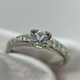 14K Diamantring med Briljantslipade Diamanter 0.65 ct