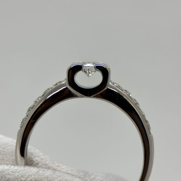 14K Diamantring med Briljantslipade Diamanter 0.65 ct