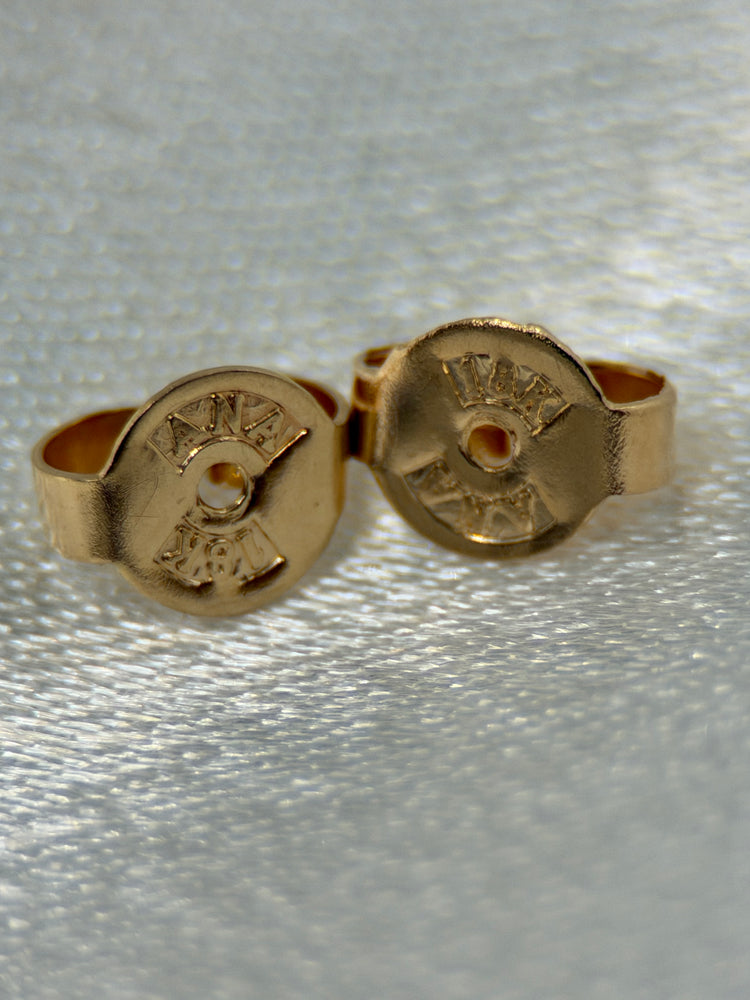 18K Gold X-Link Drop Earrings – 2.2g