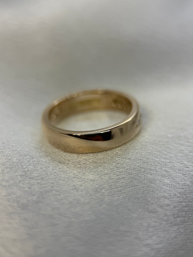 18K Diamantring i rödguld – 7 briljanter, 0.17 ct, Storlek 50