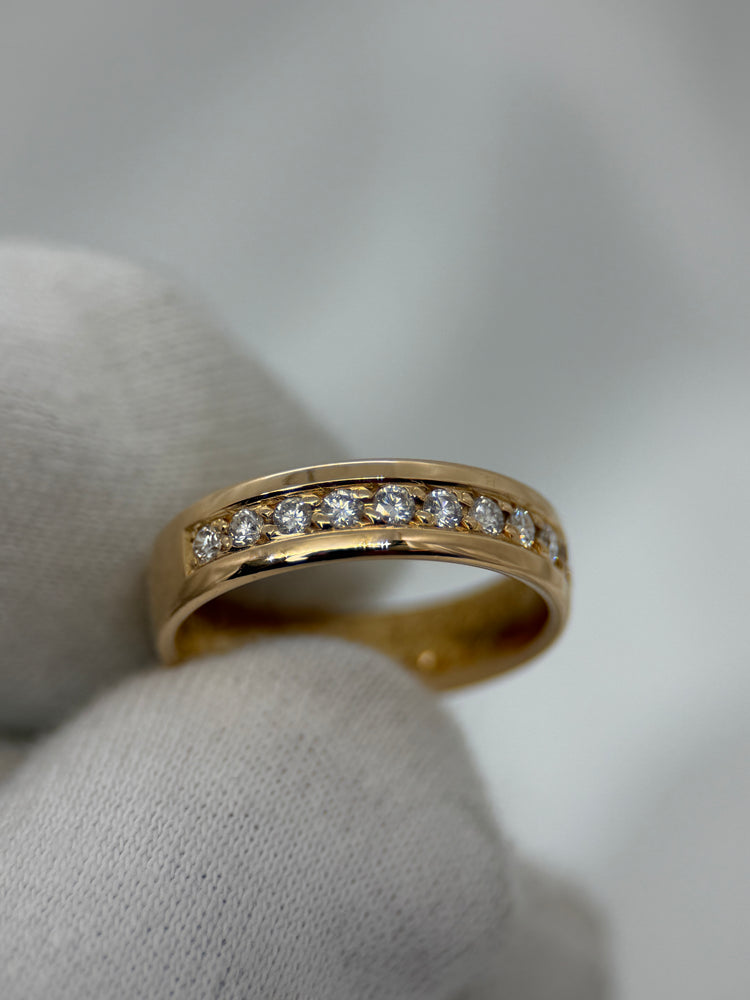 18K Diamant vigselring – 0.30 ct, Storlek 53