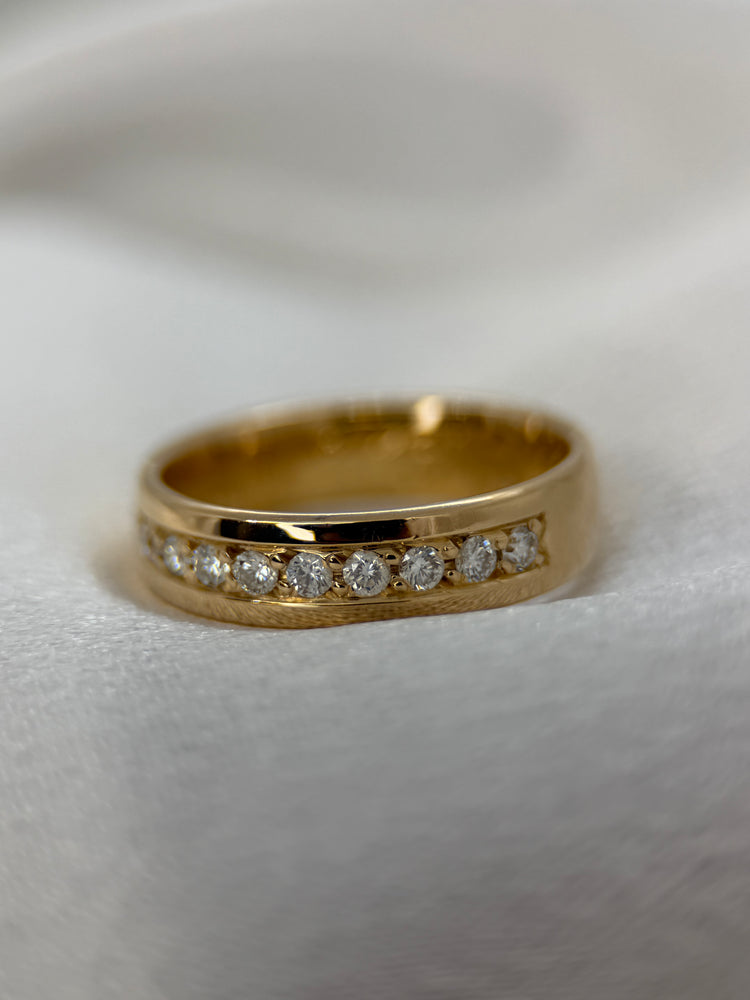 18K Diamant vigselring – 0.30 ct, Storlek 53